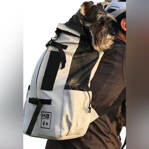 K9 Sport Sack Plus 2 - Medium, Light Grey Dog backpack hiking / biking / travel